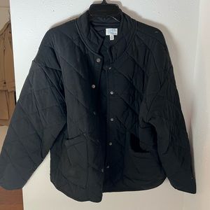 Time and Tru Black Quilted Jacket
